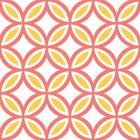 Retro geometric circles seamless pattern with overlapping shapes and vibrant hues for playful designs concept as Playful retro geometric circles pattern featuring overlapping shape Seamless Set vector