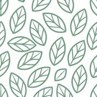 Spring leaves seamless pattern with whimsical shapes and soft muted colors for lighthearted playful designs concept as Lighthearted spring leaves pattern featuring whimsical shapes Seamless Set vector