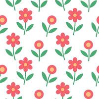 Fresh spring floral seamless pattern with lively blooms and soft white balance for cheerful spring projects concept as Lively floral pattern with blooming flowers and soft white ba Seamless Set vector