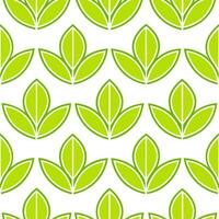Modern spring leaves seamless pattern with geometric shapes and bright green tones for contemporary designs concept as Fresh modern spring leaves pattern with geometric shapes and Seamless Set vector