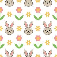 Fun spring nature seamless pattern with playful animal silhouettes and nature elements for whimsical spring designs concept as Whimsical spring nature pattern featuring animal silh Seamless Set vector