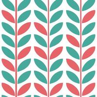 Retro spring leaves seamless pattern with exaggerated shapes and bold colors for striking vintage designs concept as Bold retro spring leaves pattern with exaggerated shapes and br Seamless Set vector