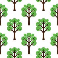 High contrast spring nature seamless pattern with bold tree trunks and vibrant greenery for dynamic spring designs concept as Bold spring nature pattern with strong tree trunks and Seamless Set vector