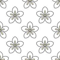 Delicate spring floral seamless pattern with fine lines and muted color palette for soft and tranquil designs concept as Soft spring floral pattern featuring delicate lines and a m Seamless Set vector