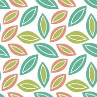 Artistic spring leaves seamless pattern with abstract interpretations of leaves and bright spring hues for creative designs concept as Abstract artistic interpretation of spring le Seamless Set vector