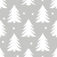 Winter whites seamless pattern with snow covered trees delicate snowflakes and soft icy textures for a gentle winter look concept as Gentle winter whites pattern with snow covered Seamless Set vector