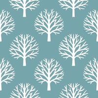 Winter trees seamless pattern with snow covered branches and icy textures for a peaceful cold season design concept as Serene winter trees pattern with snow covered branches and fr Seamless Set vector