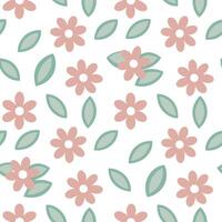 Soft summer flowers seamless pattern with pastel hues and gentle curves for calm soothing spring designs concept as Gentle summer flower pattern with pastel hues and soft curves id Seamless Set vector