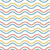 Abstract summer waves seamless pattern with artistic wave shapes and vibrant hues for creative beach designs concept as Artistic summer wave pattern with abstract shapes and vibran Seamless Set vector