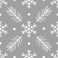Winter whites seamless pattern with frosty branches soft moonlight and delicate snowflakes for a peaceful winter evening concept as Peaceful winter evening pattern with frosty bran Seamless Set vector
