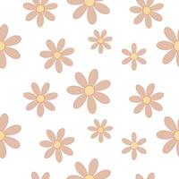 Soft summer flowers seamless pattern with delicate petals and pastel tones for a tranquil peaceful design concept as Peaceful summer flowers pattern with soft petals and pastel ton Seamless Set vector