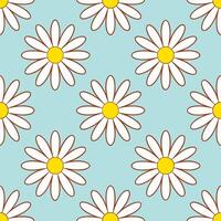 Summer flowers seamless pattern with rich color contrasts and vibrant petals for a bold artistic summer style concept as Artistic summer flower pattern with rich color contrasts an Seamless Set vector