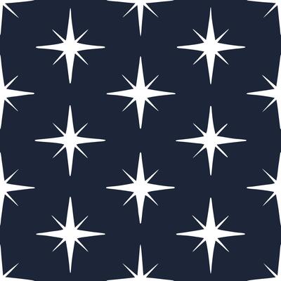 Winter nights seamless pattern with distant stars icy landscapes and twinkling lights for a magical starry night look concept as Starry night pattern with distant stars icy landsca Seamless Set