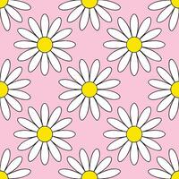 Dynamic summer flowers seamless pattern with flowing petals and bright energetic colors for lively summer visuals concept as Lively summer flower pattern with flowing petals and br Seamless Set vector