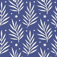 Winter nights seamless pattern with icy branches glowing stars and gentle snowfall for a quiet enchanting winter evening concept as Enchanting winter night pattern with icy branche Seamless Set vector