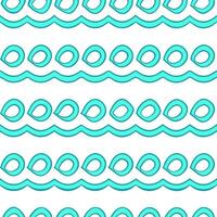 Playful summer waves seamless pattern with curling waves and bright color accents for fun beach designs concept as Fun beach wave pattern with curling waves and bright accents idea Seamless Set vector