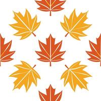 Thanksgiving leaves seamless pattern with vibrant fall colors and scattered leaf designs for an energetic festive vibe concept as Energetic Thanksgiving pattern with vibrant fall c Seamless Set vector
