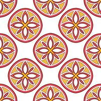 Cultural illustrations seamless pattern with symbolic geometric motifs and bright color schemes for a bold modern cultural look concept as Bold cultural illustrations with geometri Seamless Set vector