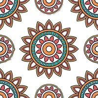 Cultural illustrations seamless pattern with traditional motifs and colorful accent threads for a striking cultural effect concept as Traditional motifs with colorful threads in cu Seamless Set vector
