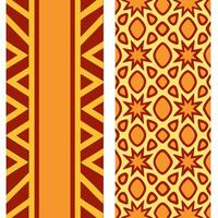 Ethnic graphics seamless pattern with vibrant animal prints and bold geometric shapes for a lively cultural design concept as Vibrant animal prints combined with bold geometric sha Seamless Set vector