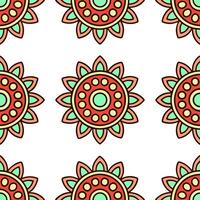 Cultural illustrations seamless pattern with ethnic symbols and intricate details for a traditional cultural look concept as Traditional cultural illustrations with ethnic symbols Seamless Set vector