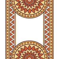 Traditional textiles seamless pattern with abstract tribal motifs and earthy colors for a modern tribal aesthetic concept as Abstract tribal motifs and earthy tones in traditional Seamless Set vector