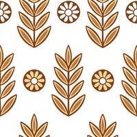 Cultural illustrations seamless pattern with hand drawn figures and rustic tones for an artisanal folk inspired aesthetic concept as Hand drawn cultural illustrations with rustic t Seamless Set vector