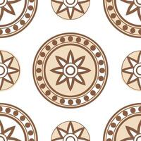 Cultural illustrations seamless pattern with ancient patterns and earthy tones for a deeply rooted cultural aesthetic concept as Ancient cultural illustrations with earthy tones an Seamless Set vector