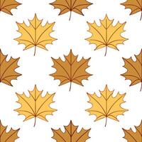 Thanksgiving leaves seamless pattern with layered autumn leaves and delicate textures for a soft refined seasonal design concept as Soft Thanksgiving pattern with layered autumn le Seamless Set vector