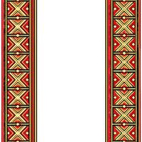 Cultural embroidery seamless pattern with traditional symbols and rich bold threads for a powerful cultural statement concept as Traditional embroidery with bold threads and cultur Seamless Set vector