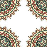 Ethnic graphics seamless pattern with intricate mandala designs and rich color palettes for a detailed cultural look concept as Intricate mandala designs with rich colors in ethnic Seamless Set vector