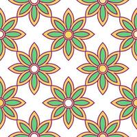 Local motifs seamless pattern with floral designs and bright color accents for a lively cultural feel concept as Brightly accented floral local motifs creating a lively cultural an Seamless Set vector
