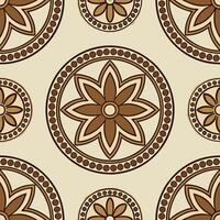 Ethnic graphics seamless pattern with traditional symbols and earthy color schemes for a grounded cultural look concept as Traditional symbols and earthy colors in ethnic graphics Seamless Set vector
