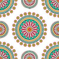 Ethnic graphics seamless pattern with traditional textile prints and vibrant color accents for a lively cultural look concept as Traditional textile prints with vibrant color accen Seamless Set vector