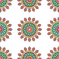 Ethnic graphics seamless pattern with abstract animal motifs and vibrant color palettes for a lively cultural design concept as Abstract animal motifs with vibrant colors in ethnic Seamless Set vector