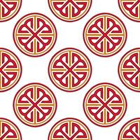 Traditional symbols seamless pattern with geometric shapes and bold colors for a modern cultural look concept as Geometric shapes and bold traditional symbols create a modern vibra Seamless Set vector