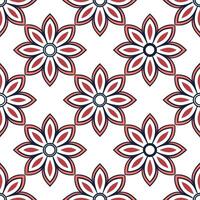 Ethnic graphics seamless pattern with bold floral motifs and contrasting color schemes for a vibrant cultural design concept as Bold floral motifs with contrasting colors in ethnic Seamless Set vector