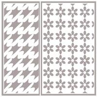Create a seamless pattern combining vintage houndstooth with floral motifs in muted tones for an elegant fabric design. concept as Develop a repeating pattern that blends tradition Seamless Set vector