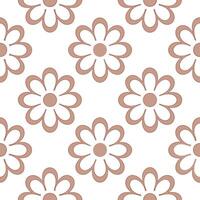 Create a seamless pattern with retro floral motifs in muted pastel tones for a vintage 1970s look. concept as Develop a repeating pattern featuring stylized floral elements in soft Seamless Set vector