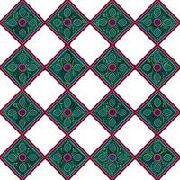 Illustrate a seamless pattern combining vintage checkerboard with paisley motifs in rich jewel tones for an opulent design. concept as Design a repeating pattern that merges classi Seamless Set vector