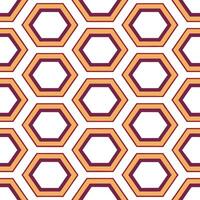 Geometric retro polygon seamless pattern earth tones on white background suitable for eco designs concept as Designing geometric seamless tile with retro polygons in earth tones on Seamless Set vector