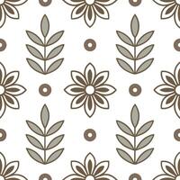 Ethnic graphics seamless pattern with nature inspired illustrations and muted color palettes for an organic cultural feel concept as Nature inspired illustrations with muted colors Seamless Set vector