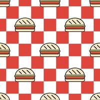 Illustrate a seamless pattern combining retro food and beverage slogans with classic diner imagery for a nostalgic culinary theme. concept as Design a repeating pattern that merges Seamless Set vector