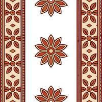 Ethnic graphics seamless pattern with traditional textile motifs and rich color combinations for a classic cultural look concept as Traditional textile motifs with rich color combi Seamless Set vector