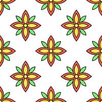 Ethnic graphics seamless pattern with abstract animal shapes and vibrant color palettes for a lively cultural design concept as Abstract animal shapes with vibrant colors in ethnic Seamless Set vector