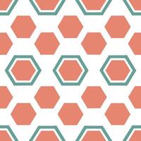 Geometric retro polygon seamless tiles analogous colors on white background suitable for harmonious designs concept as Designing geometric seamless tile with retro polygons in anal Seamless Set vector