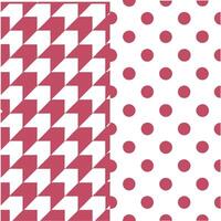 Create a seamless pattern featuring vintage houndstooth with polka dots in contrasting colors for a playful fabric design. concept as Develop a repeating pattern that combines trad Seamless Set vector