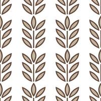 Local motifs seamless pattern with stylized plant designs and earthy colors for an organic cultural aesthetic concept as Stylized plant designs in local motifs with earthy tones fo Seamless Set vector