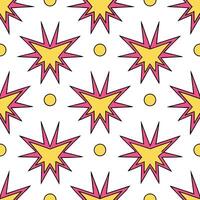 Design a seamless pattern featuring bold retro slogans in vibrant colors capturing the energetic spirit of the 1980s. concept as Create a repeating pattern with dynamic 1980s sloga Seamless Set vector