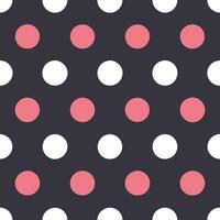 Illustrate a seamless pattern featuring retro gradient polka dots on a dark background for a playful yet sophisticated look. concept as Design a repeating pattern with vibrant grad Seamless Set vector